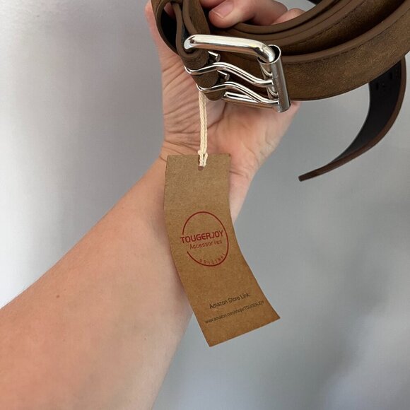 Men’s Belt Brown Genuine Leather NWT 72" Belt Touger Joy - Picture 6 of 6